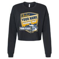 Personalize Fishing Trip Custom Cropped Pullover Crew