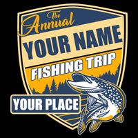 Personalize Fishing Trip Custom Cropped Pullover Crew