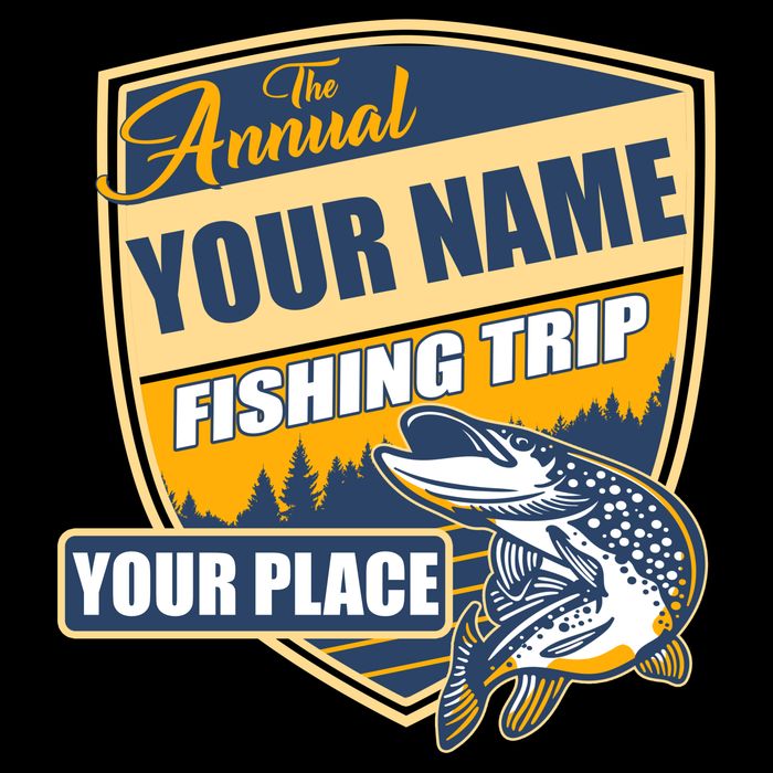 Personalize Fishing Trip Custom Cropped Pullover Crew