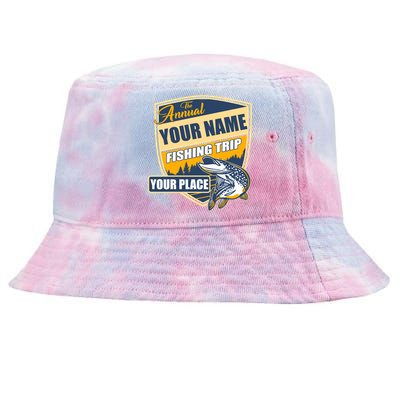 Personalize Fishing Trip Custom Tie-Dyed Bucket Hat