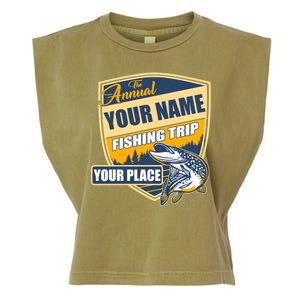 Personalize Fishing Trip Custom Garment-Dyed Women's Muscle Tee