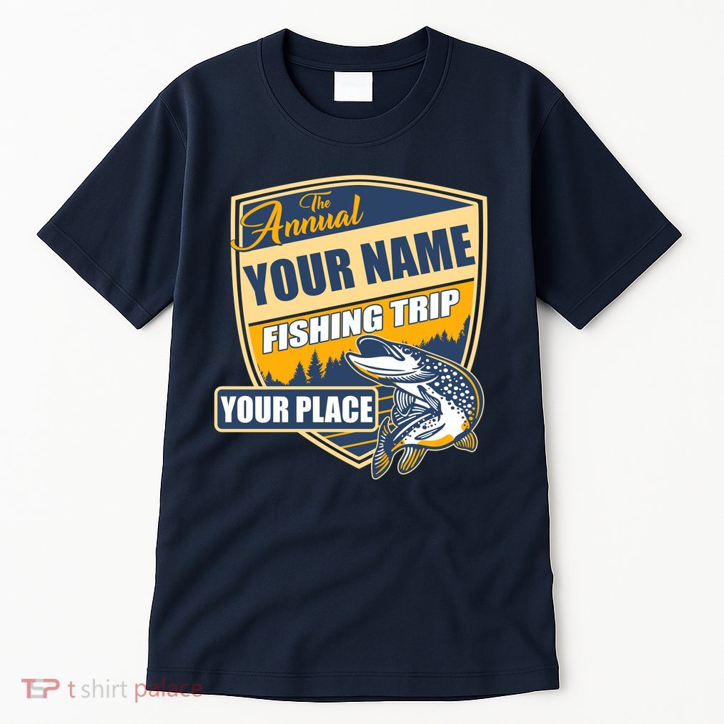 Personalize Fishing Trip Custom Tall T-Shirt