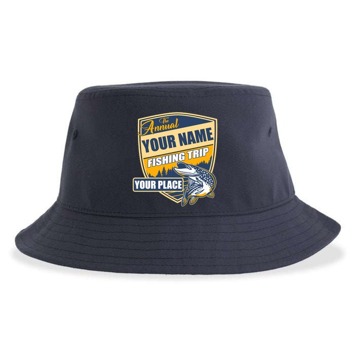 Personalize Fishing Trip Custom Sustainable Bucket Hat