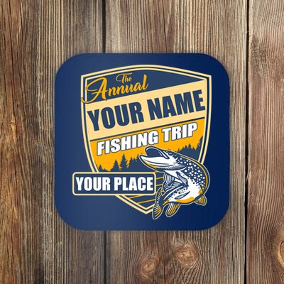 Personalize Fishing Trip Custom Coaster