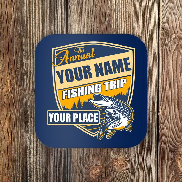 Personalize Fishing Trip Custom Coaster