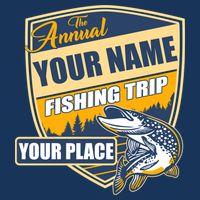Personalize Fishing Trip Custom Flatbill Hat