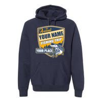 Personalize Fishing Trip Custom Premium Hoodie