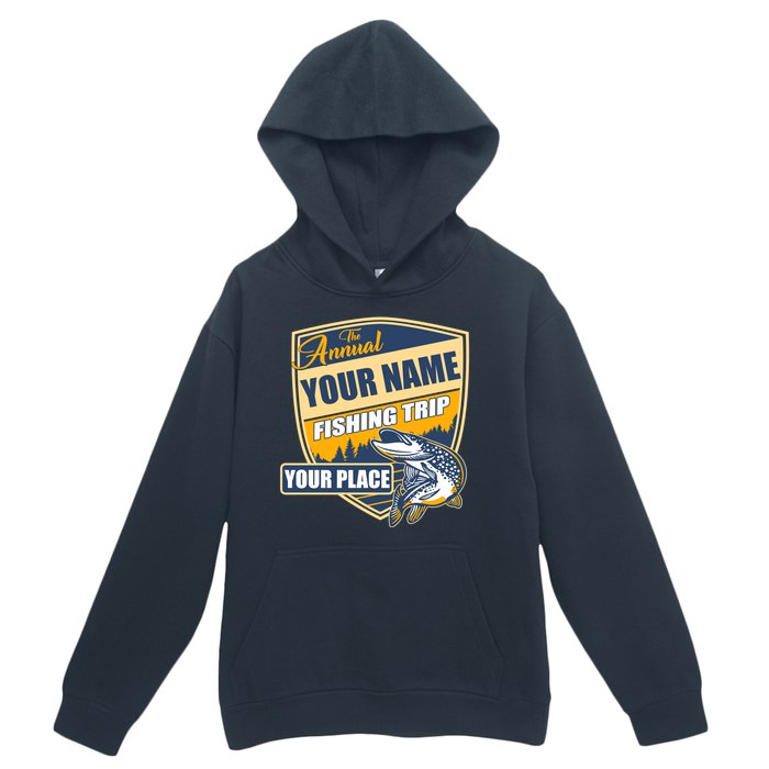 Personalize Fishing Trip Custom Urban Pullover Hoodie