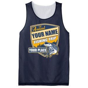 Personalize Fishing Trip Custom Mesh Reversible Basketball Jersey Tank