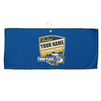 Personalize Fishing Trip Custom Large Microfiber Waffle Golf Towel