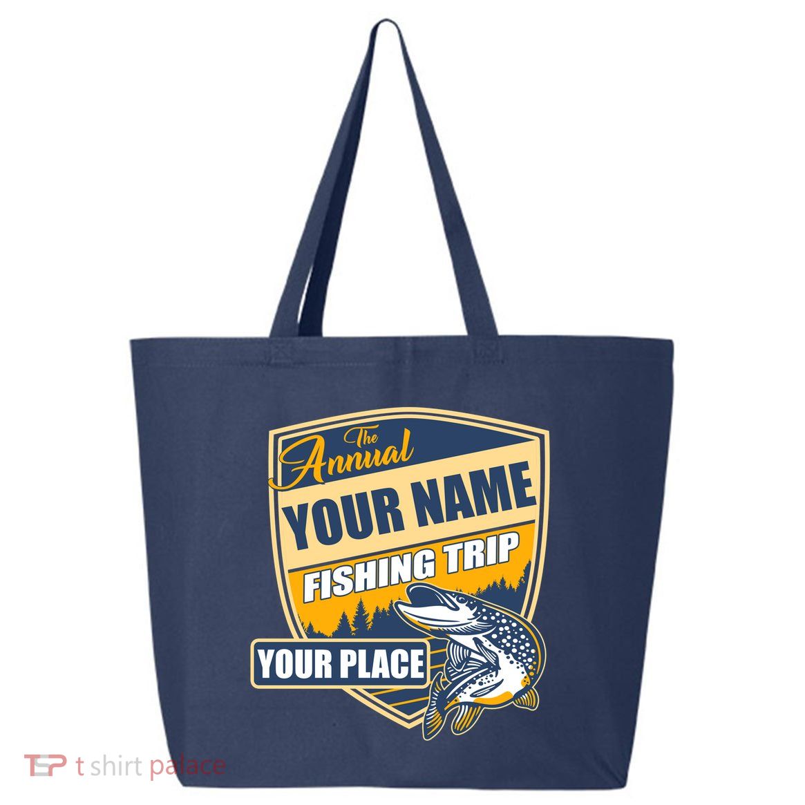 Personalize Fishing Trip Custom 25L Jumbo Tote