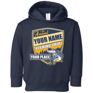 Personalize Fishing Trip Custom Toddler Hoodie