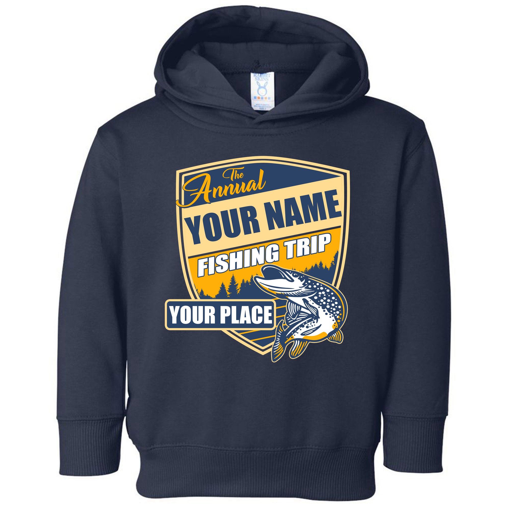 Personalize Fishing Trip Custom Toddler Hoodie
