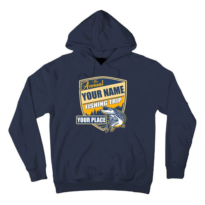 Personalize Fishing Trip Custom Tall Hoodie