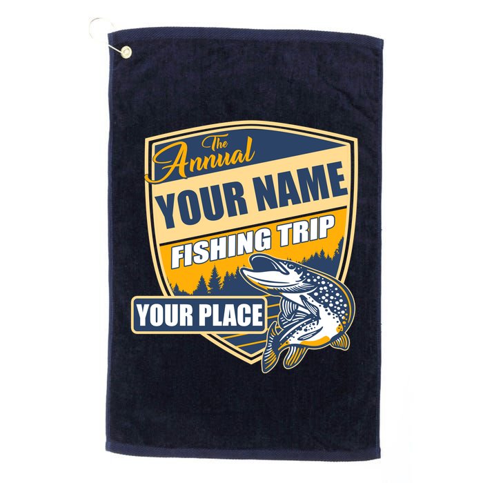 Personalize Fishing Trip Custom Golf Towel