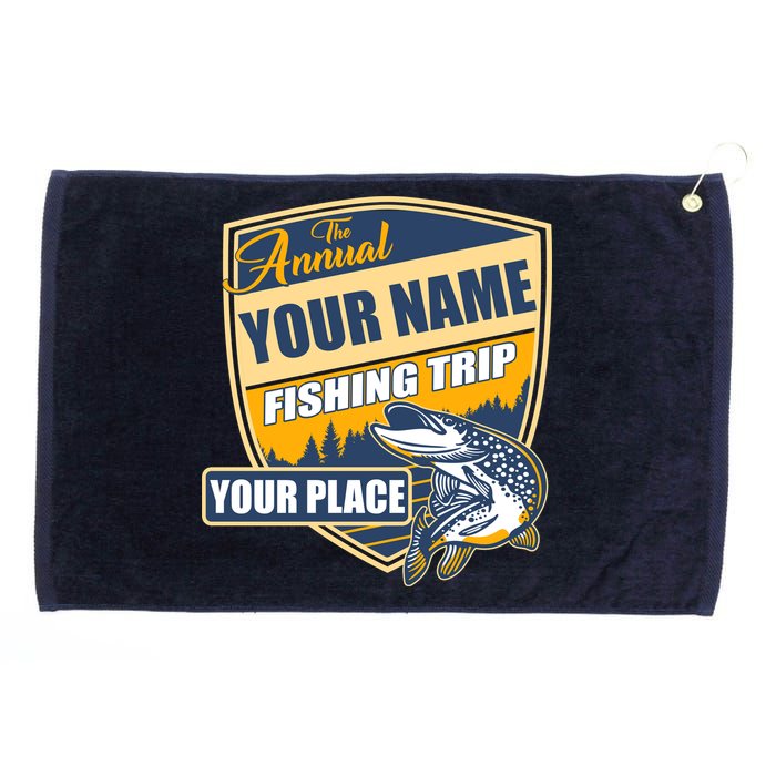 Personalize Fishing Trip Custom Grommeted Golf Towel