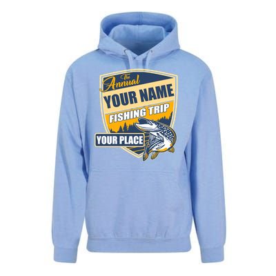 Personalize Fishing Trip Custom Unisex Surf Hoodie