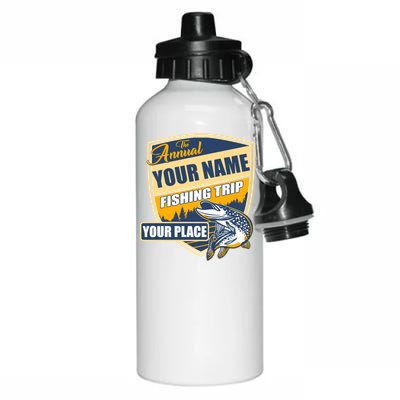 Personalize Fishing Trip Custom Aluminum Water Bottle