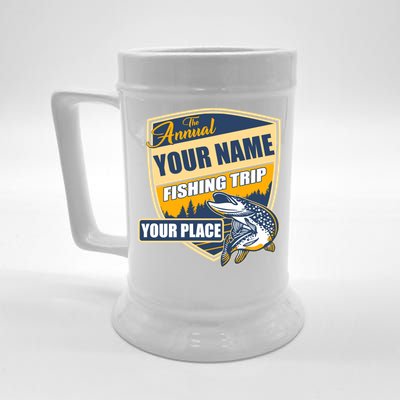 Personalize Fishing Trip Custom Beer Stein