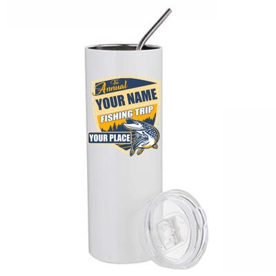 Personalize Fishing Trip Custom Stainless Steel Tumbler