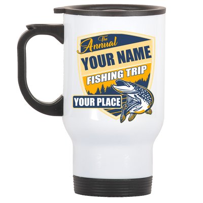 Personalize Fishing Trip Custom Stainless Steel Travel Mug