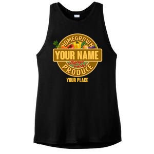 Personalize Home Homegrown Produce Custom Farmer Ladies PosiCharge Tri-Blend Wicking Tank