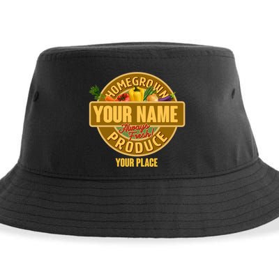 Personalize Home Homegrown Produce Custom Farmer Sustainable Bucket Hat