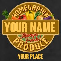 Personalize Home Homegrown Produce Custom Farmer Adult Drive Performance Visor