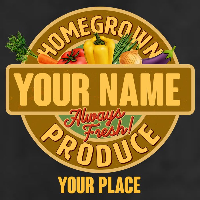 Personalize Home Homegrown Produce Custom Farmer Adult Drive Performance Visor