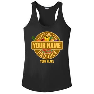 Personalize Home Homegrown Produce Custom Farmer Ladies PosiCharge Competitor Racerback Tank