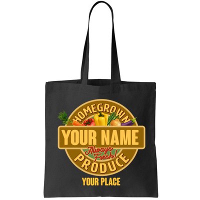 Personalize Home Homegrown Produce Custom Farmer Bag