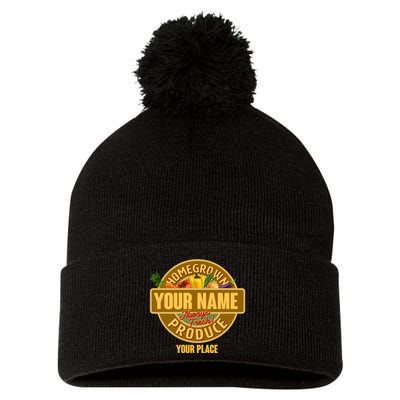 Personalize Home Homegrown Produce Custom Farmer Pom Pom 12in Knit Beanie