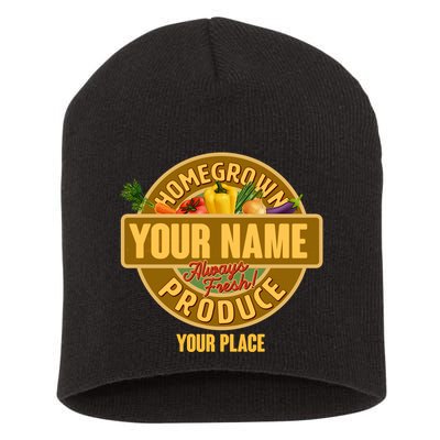 Personalize Home Homegrown Produce Custom Farmer Short Acrylic Beanie