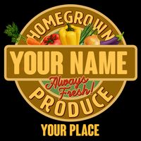 Personalize Home Homegrown Produce Custom Farmer Kids T-Shirt