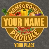 Personalize Home Homegrown Produce Custom Farmer Cotton Canvas Backpack