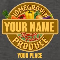 Personalize Home Homegrown Produce Custom Farmer Vector Backpack