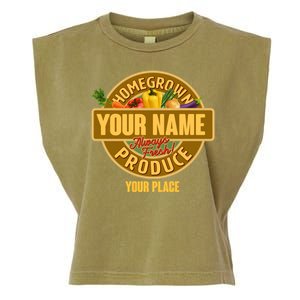 Personalize Home Homegrown Produce Custom Farmer Garment-Dyed Women's Muscle Tee