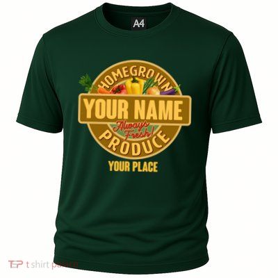 Personalize Home Homegrown Produce Custom Farmer Cooling Performance Crew T-Shirt