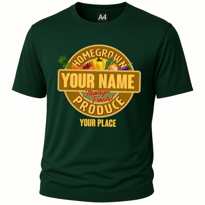 Personalize Home Homegrown Produce Custom Farmer Performance Shirt