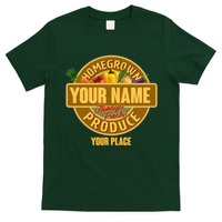 Personalize Home Homegrown Produce Custom Farmer T-Shirt