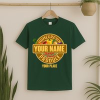 Personalize Home Homegrown Produce Custom Farmer T-Shirt