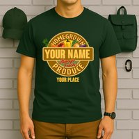 Personalize Home Homegrown Produce Custom Farmer T-Shirt