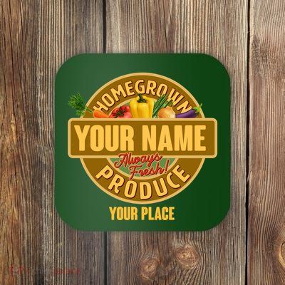 Personalize Home Homegrown Produce Custom Farmer Coaster