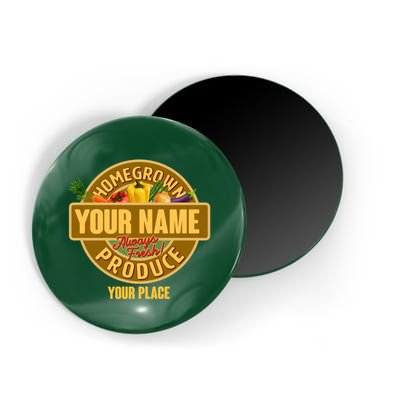 Personalize Home Homegrown Produce Custom Farmer Magnet
