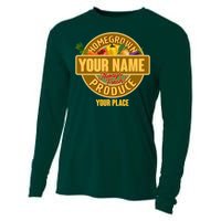 Personalize Home Homegrown Produce Custom Farmer Cooling Performance Long Sleeve Crew