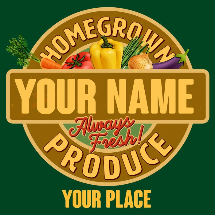 Personalize Home Homegrown Produce Custom Farmer Visor