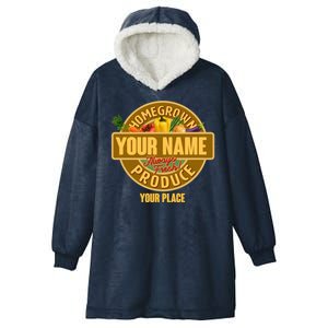 Personalize Home Homegrown Produce Custom Farmer Hooded Wearable Blanket