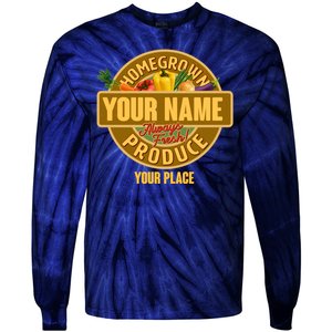 Personalize Home Homegrown Produce Custom Farmer Tie-Dye Long Sleeve Shirt