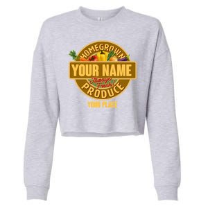 Personalize Home Homegrown Produce Custom Farmer Cropped Pullover Crew