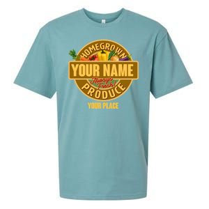 Personalize Home Homegrown Produce Custom Farmer Sueded Cloud Jersey T-Shirt